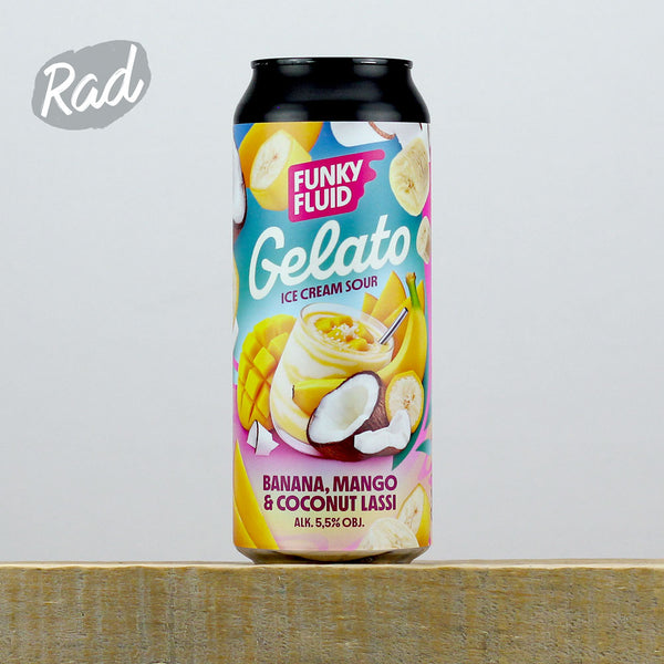 Funky Fluid Gelato: Banana, Mango & Coconut Lassi