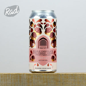 Vault City Double Chocolate Strawberry Cream Profiteroles