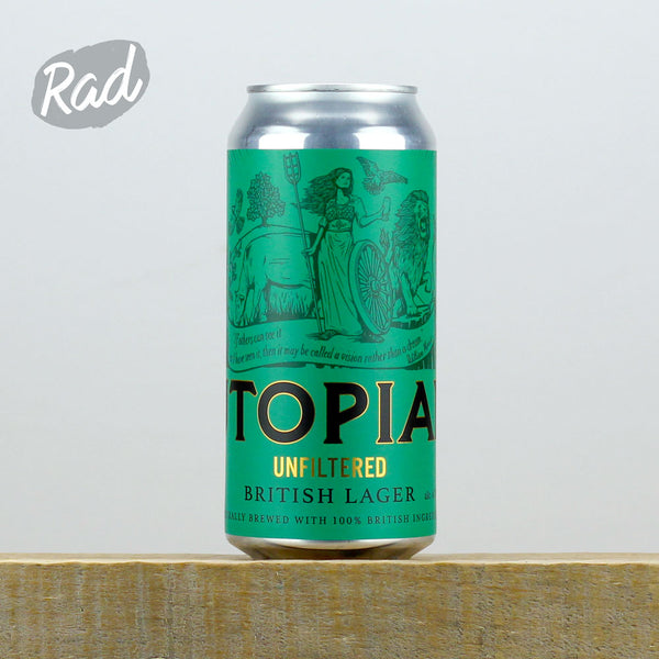 Utopian Unfiltered British Lager (BBE 26/10/23)